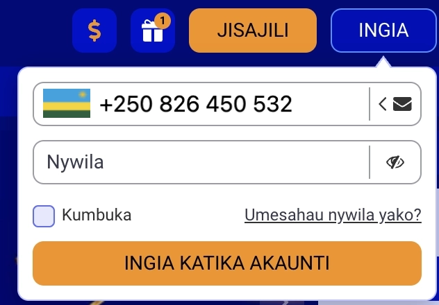 Ingia kwenye akaunti ya PariPesa Rwanda