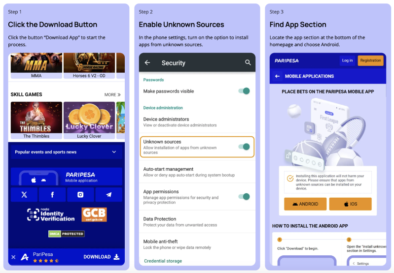 paripesa tz app download android
