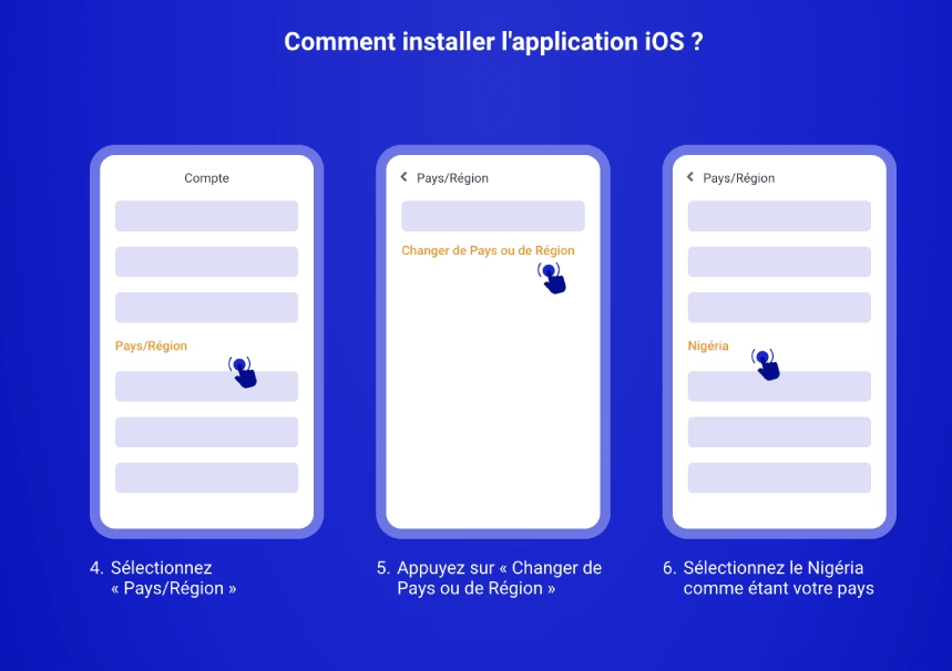 Application iOS paripesa Bénin