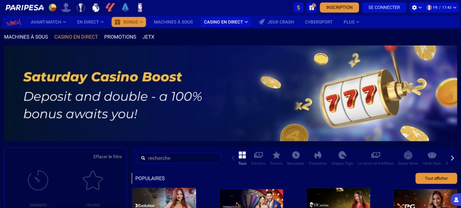 Casino en Ligne PariPesa Benin
