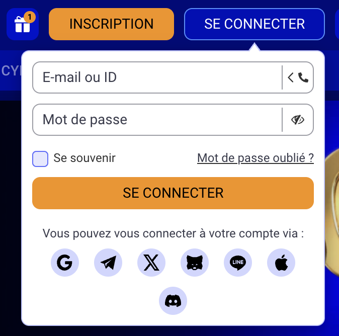 Paripesa Login Page