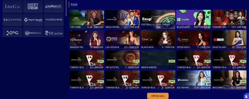 Jeux et bonus Paripesa Togo