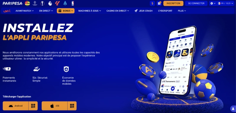 Application mobile Paripesa Togo