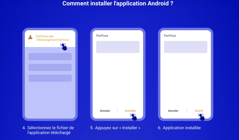 Installer Paripesa sur Android