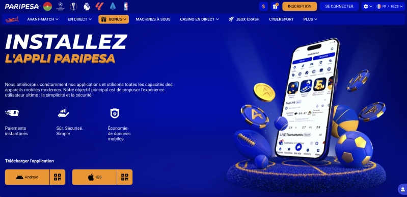 Télécharger Paripesa application mobile