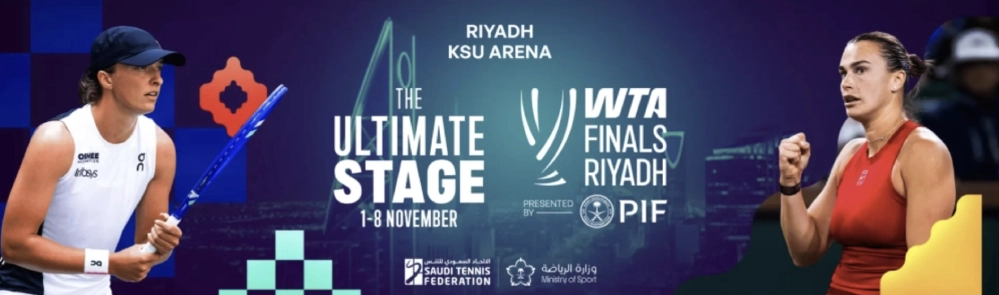 Joueuses de tennis en compétition à Riyad Finales WTA Riyad 2025