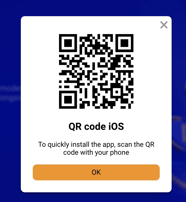 PariPesa qr code Iphone IOS code to install app