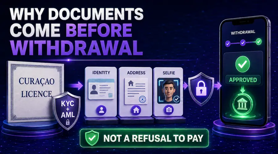 Passport and ID documents beside a smartphone for Paripesa withdrawal documents check