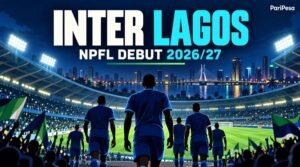 Floodlit African football stadium at the start of the NPFL 2026/27 season